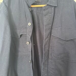 All Saints Dark Jacket with Button Closure
